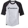 Factory Effex Honda Baseball T-Shirt -Riding Equipment Store factory effex honda baseball t shirt heather black