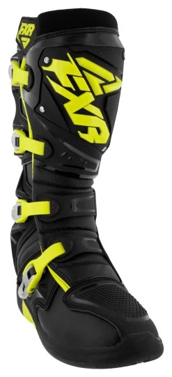 FXR Factory Ride Boots -Riding Equipment Store fxr factory ride boots black hi viz 1