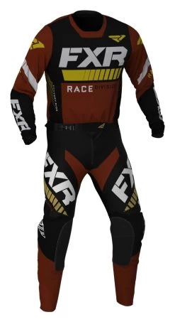 FXR Revo MX Pants -Riding Equipment Store fxr revo mx jersey black rust gold 2