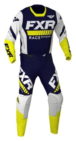 FXR Revo MX Pants -Riding Equipment Store fxr revo mx jersey midnight white yellow 2