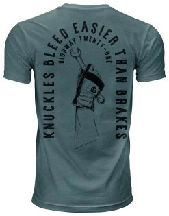 Highway 21 Knuckles T-Shirt -Riding Equipment Store highway21 knuckles t shirt indigo
