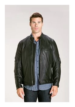 Schott 530 Cafe Racer Jacket -Riding Equipment Store schott530 cafe racer jacket black 1