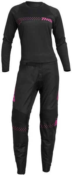 Thor Sector Minimal Women's Jersey -Riding Equipment Store thor sector womens jersey black fuchsia 2