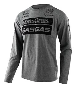 Troy Lee Designs Troy Lee GasGas Team Long Sleeve T-Shirt -Riding Equipment Store troy lee gas gas team long sleeve t shirt grey